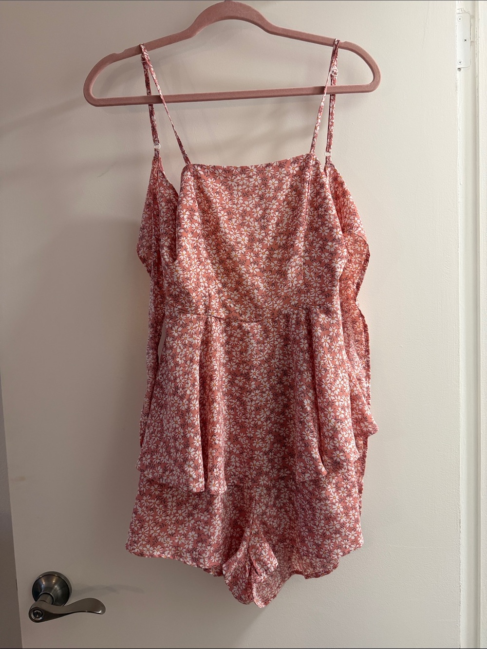 Women's Pink Floral Romper